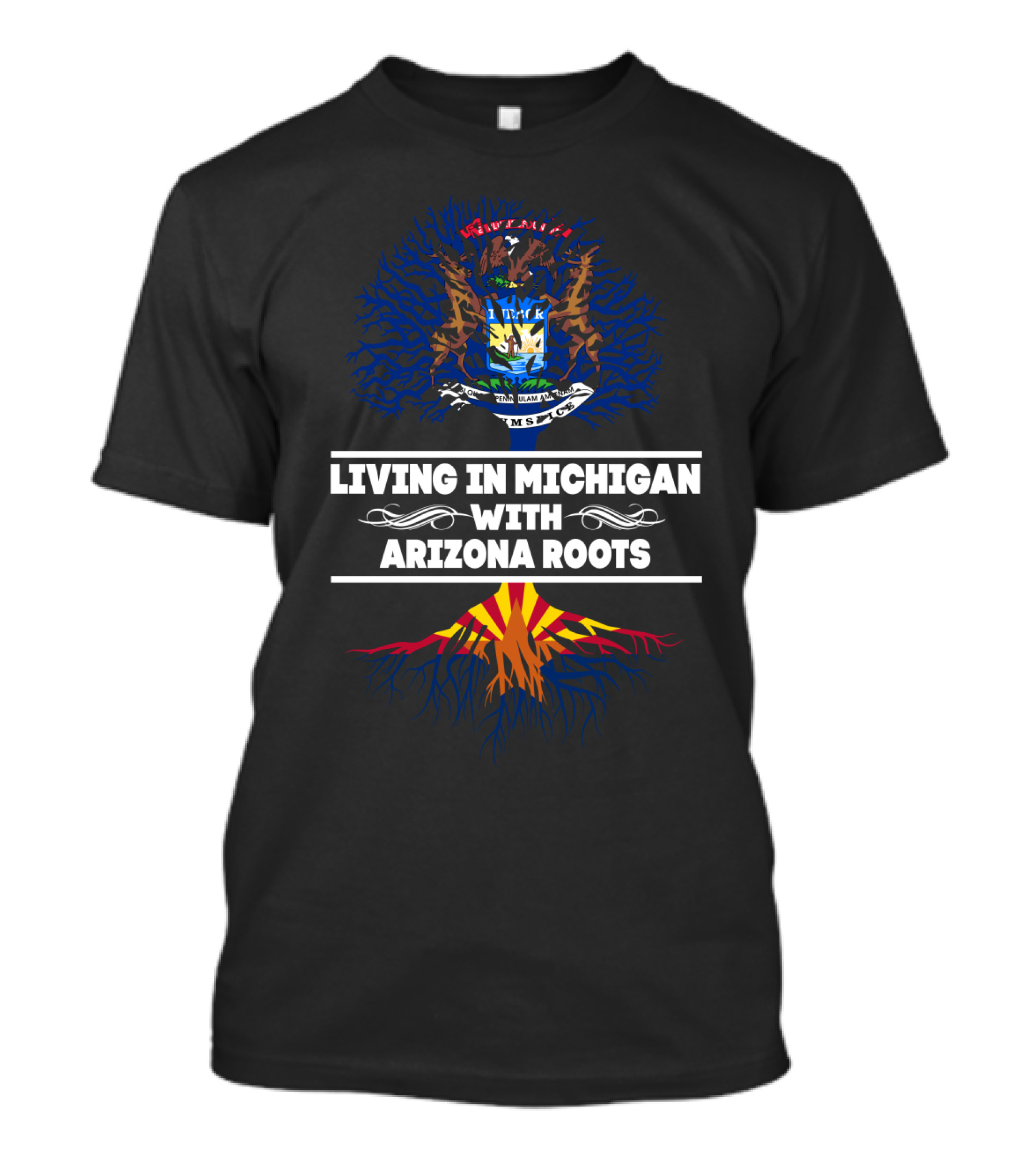 Michigan Pride With Arizona Heritage: Embrace Your Dual State Connection T-Shirt