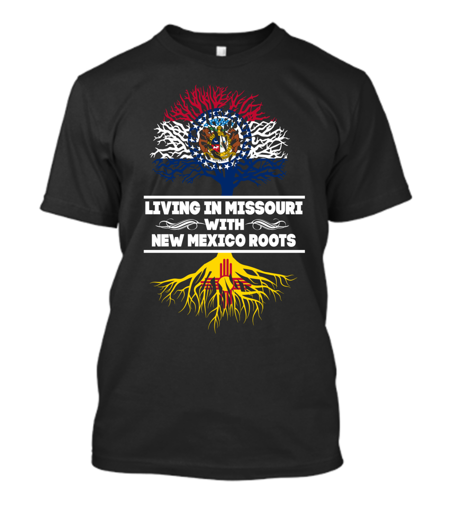 Missouri Living New Mexico Heritage Flag Tree T-Shirt