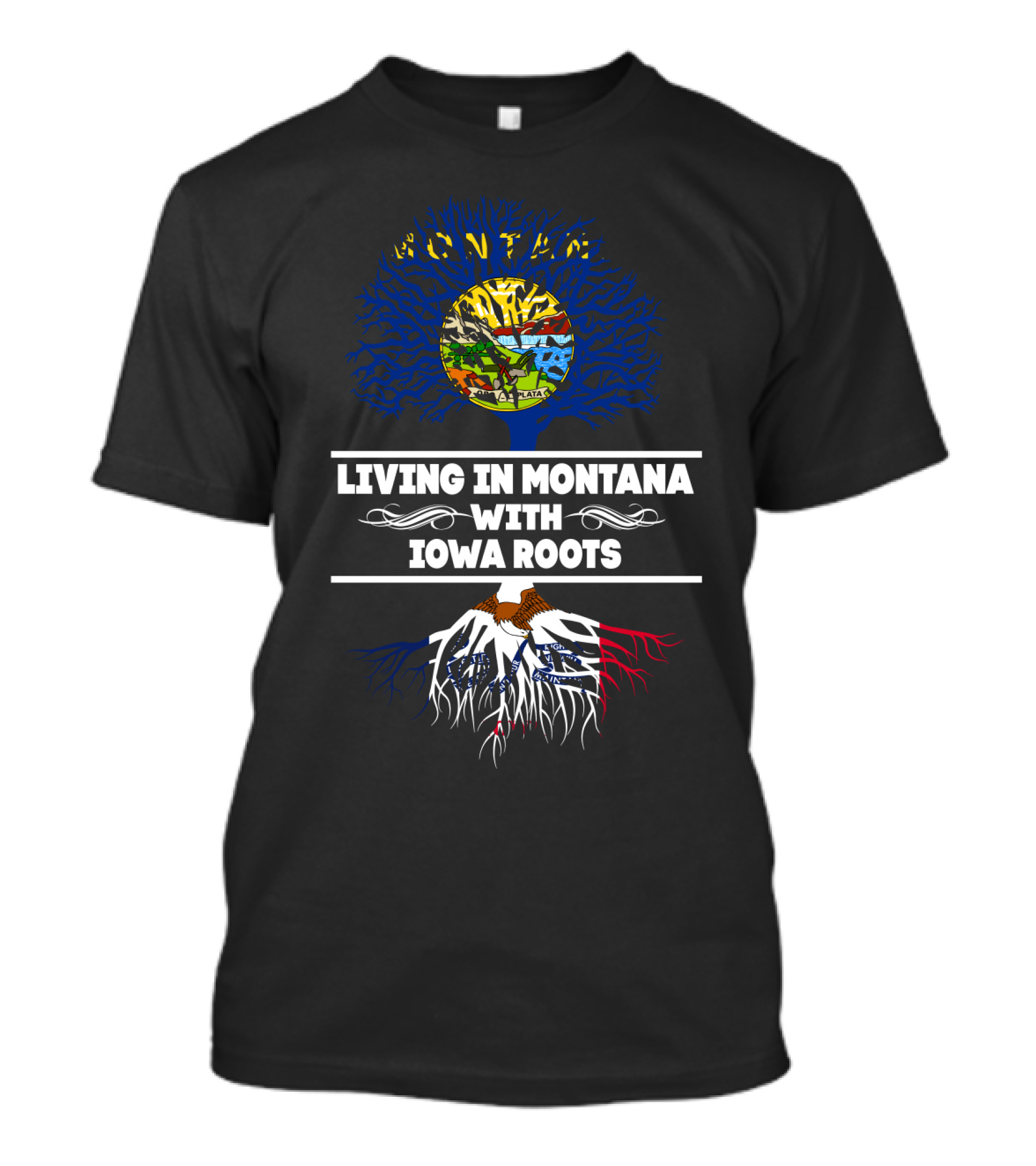 Montana Lifestyle With Deep Iowa Heritage: Tree Emblem T-Shirt