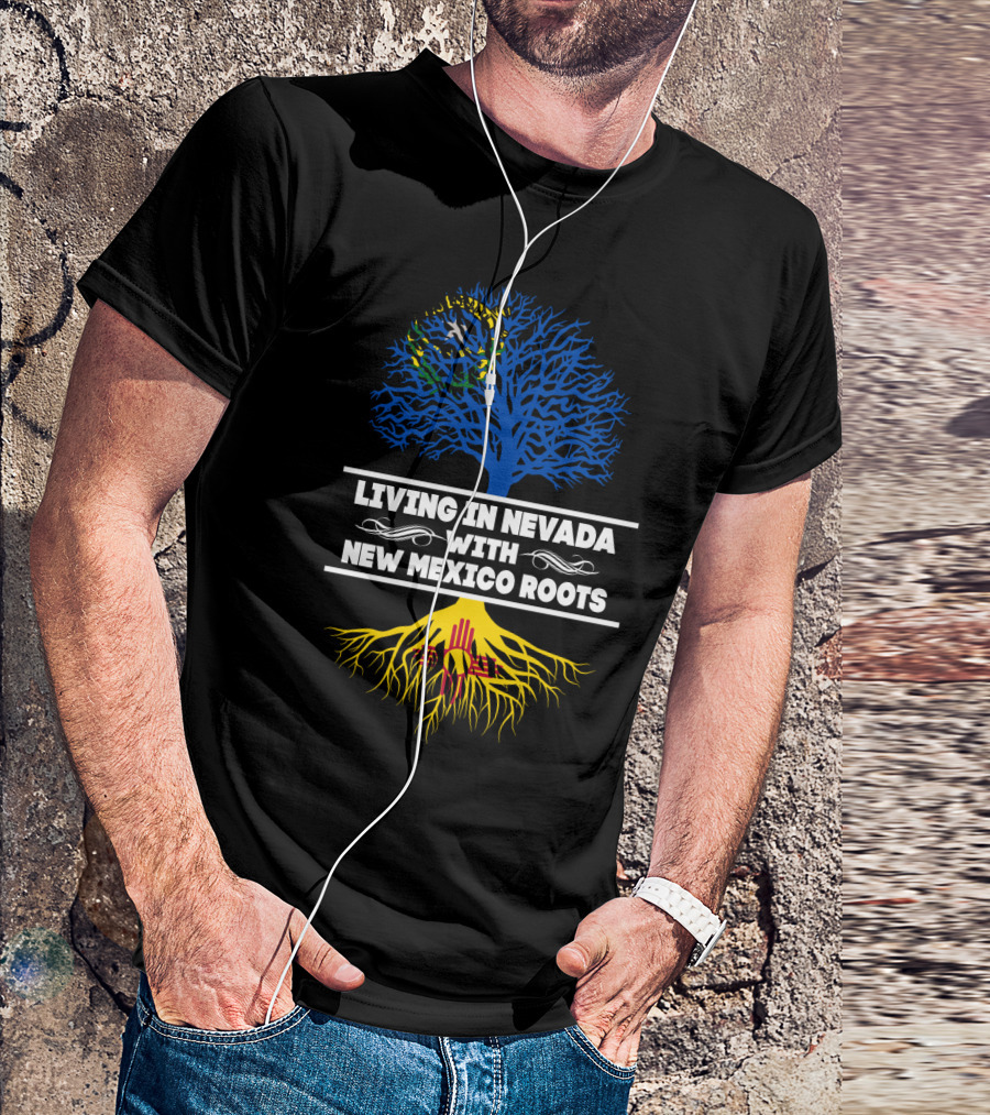 Nevada Life With New Mexico Heritage Featuring Dual-Color Tree T-Shirt