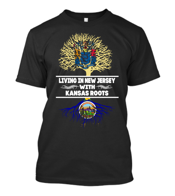 New Jersey Tree With Kansas Roots Symbolizing State Pride And Heritage T-Shirt