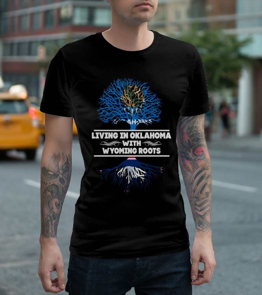 Oklahoma Life Deeply Connected to Wyoming Heritage with Iconic State Symbols T-Shirt