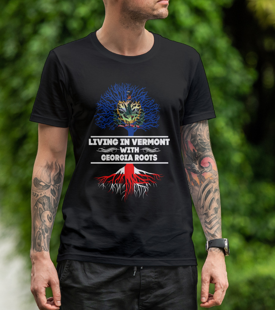 Vermont State Tree Emblem With Georgia Roots Connection T-Shirt