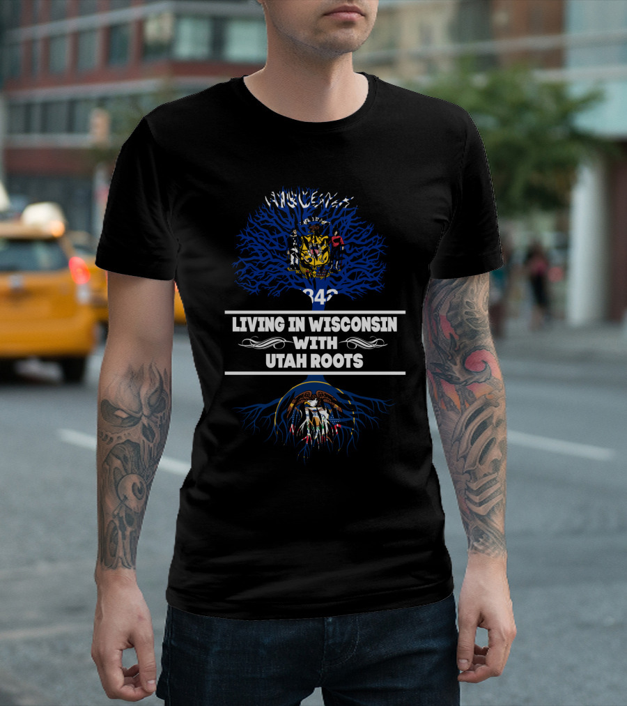 Wisconsin Pride With Utah Heritage: Dual-State Identity Embrace T-Shirt