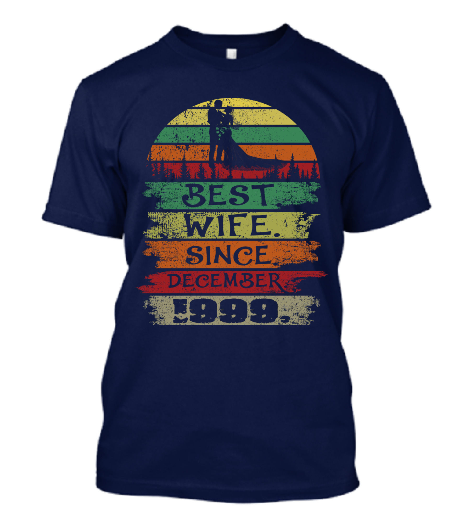 Best Wife Since December 1999 Vintage Sunset T-Shirt