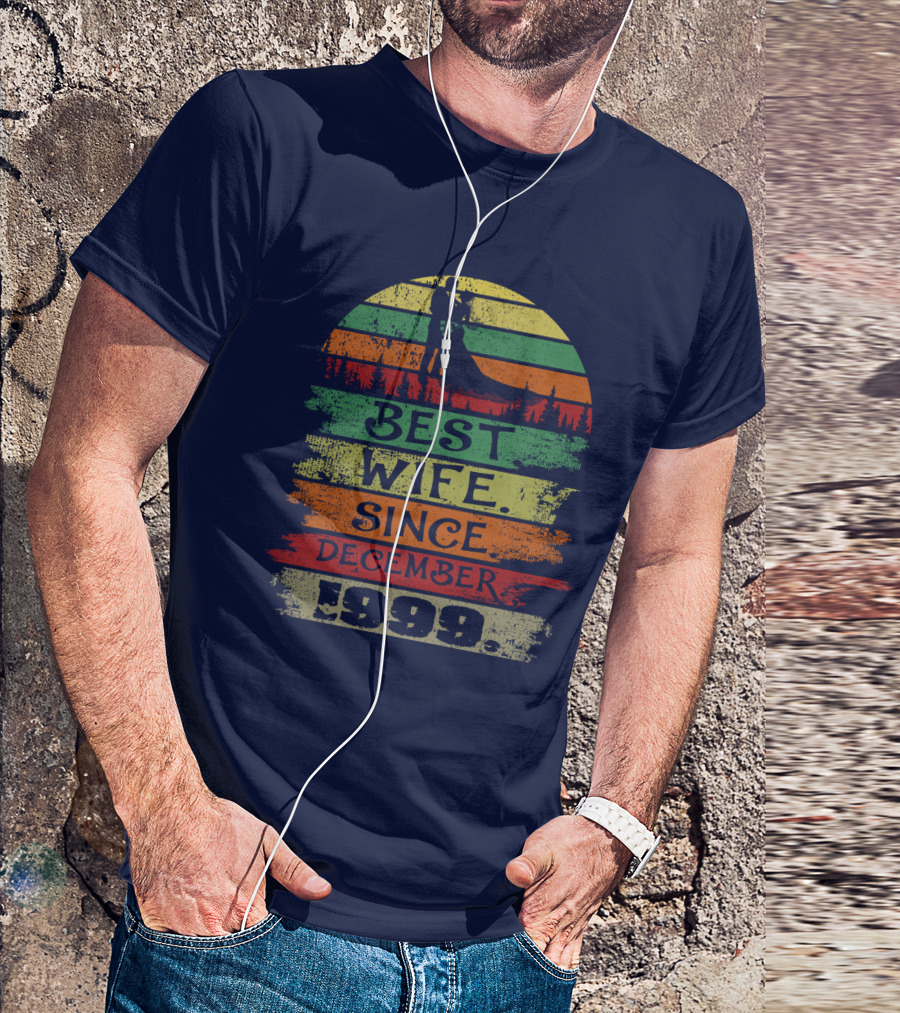 Best Wife Since December 1999 Vintage Sunset T-Shirt