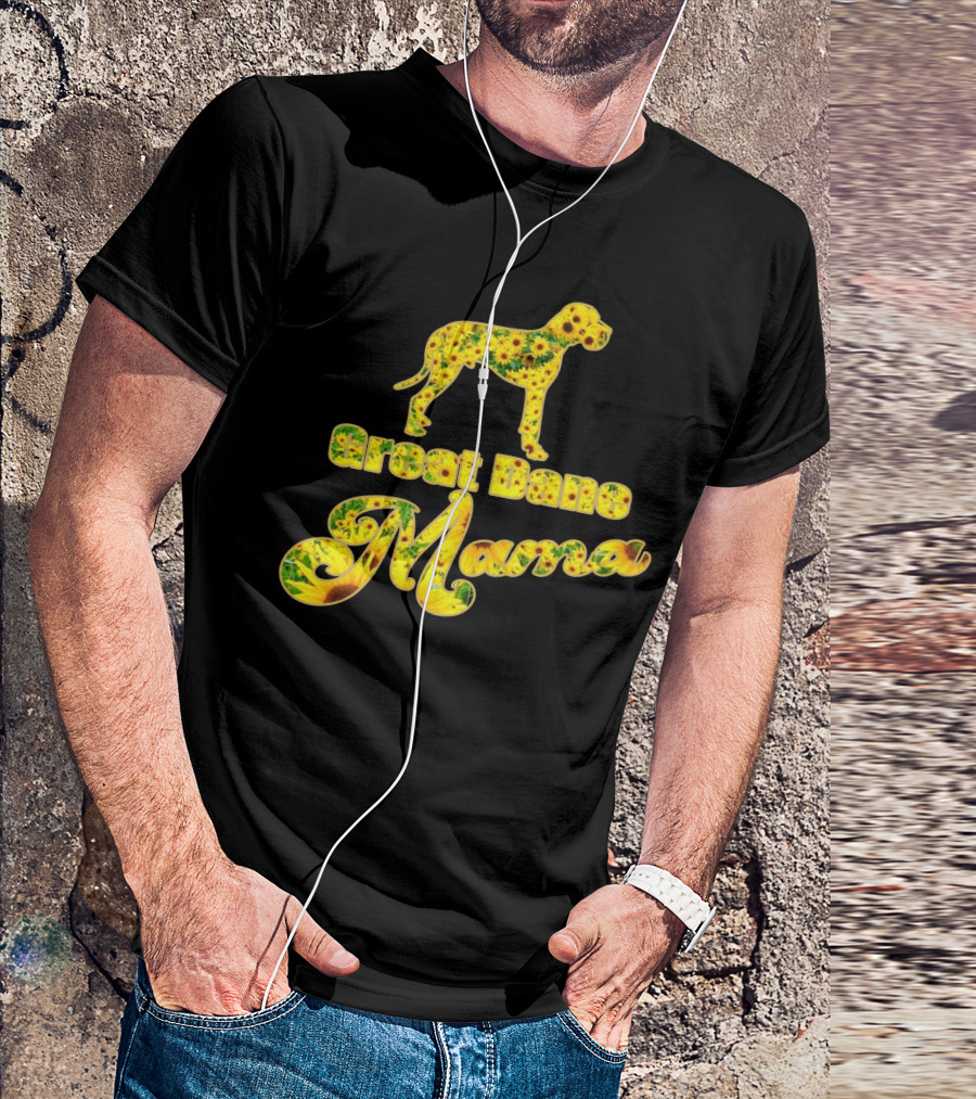 Great Dane Mama Sunflower T-Shirt