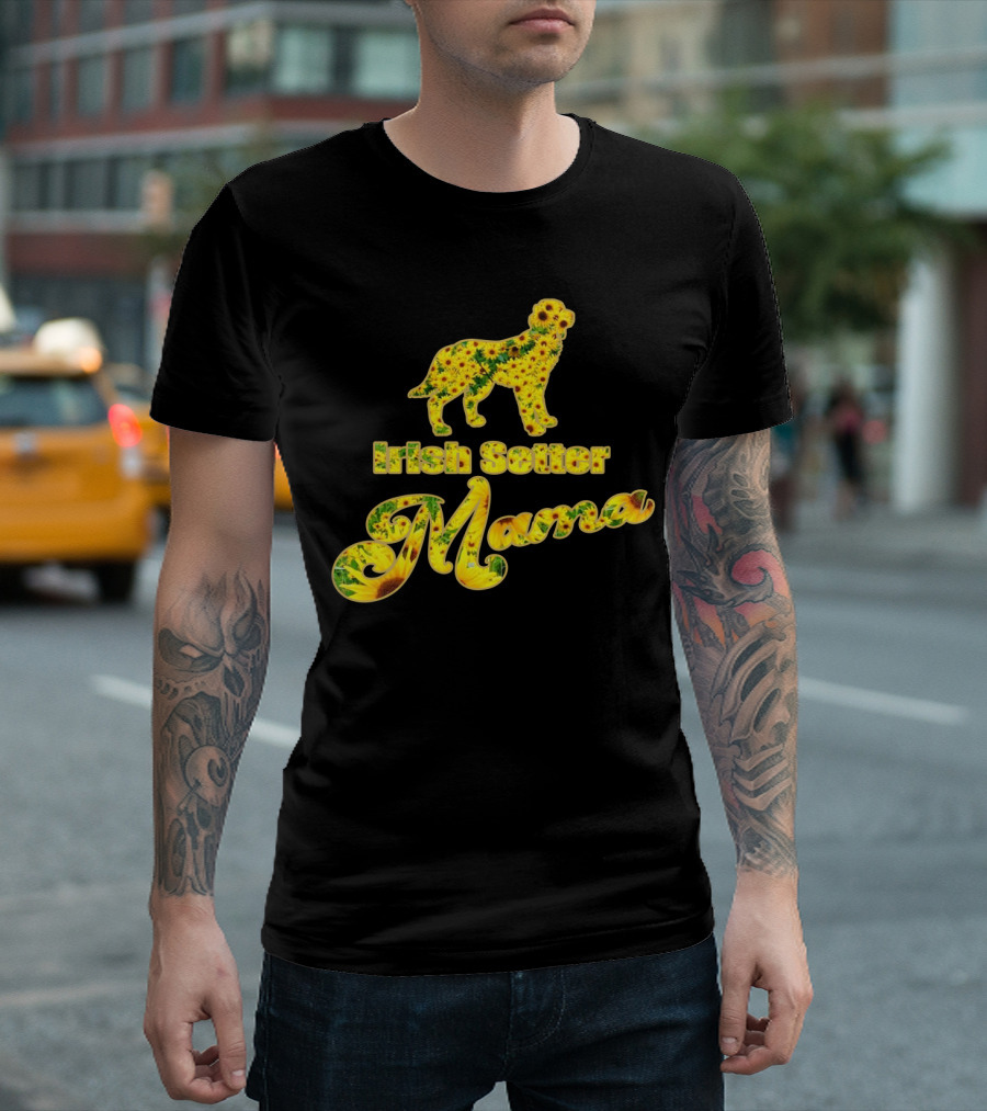 Irish Setter Mama Sunflower T-Shirt