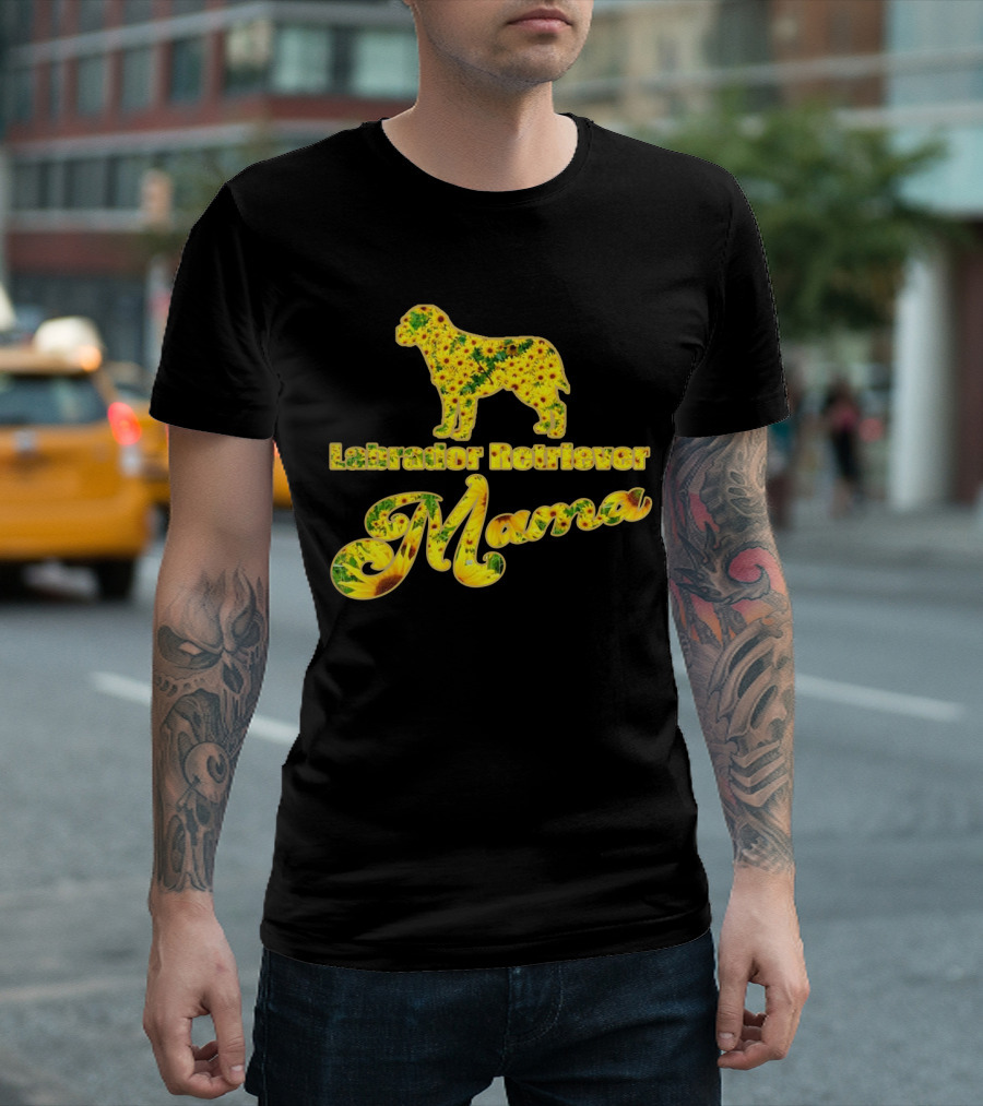 Labrador Retriever Mama Sunflower T-Shirt