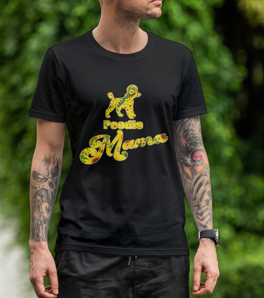 Poodle Mama Sunflower T-Shirt