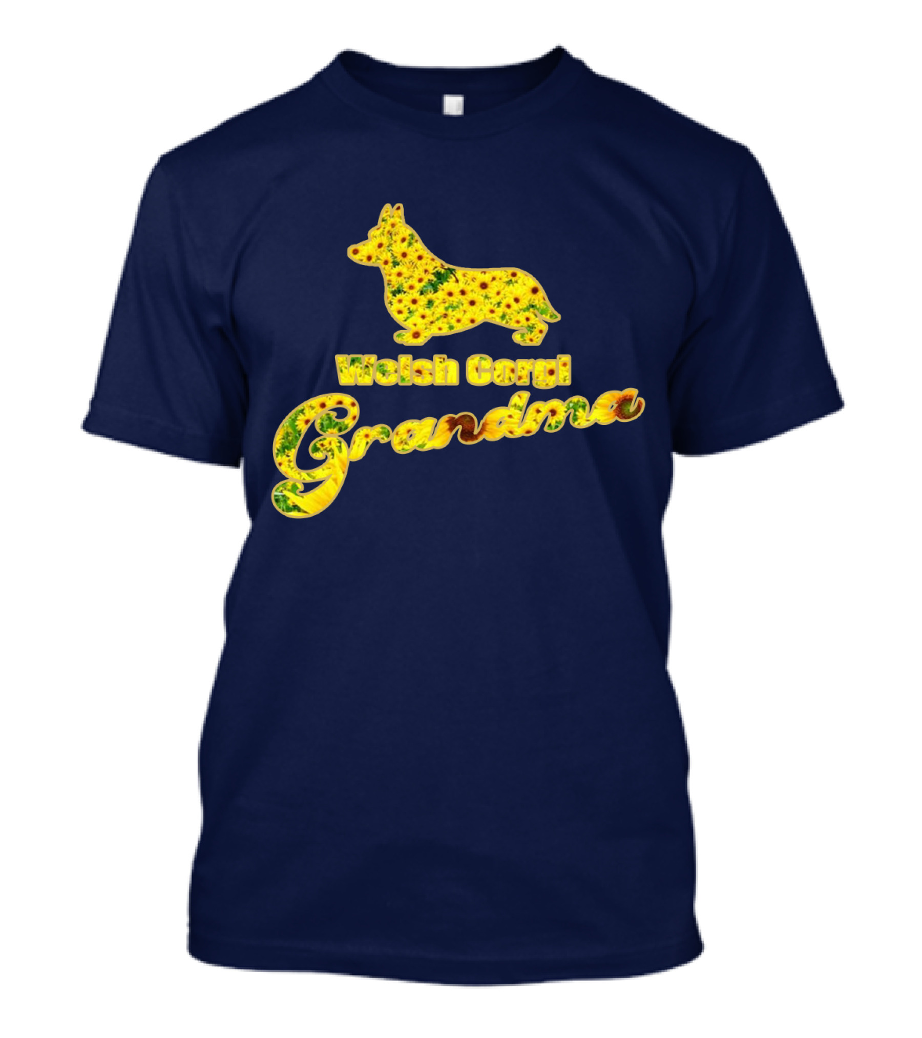 Welsh Corgi Sunflower Grandma T-Shirt