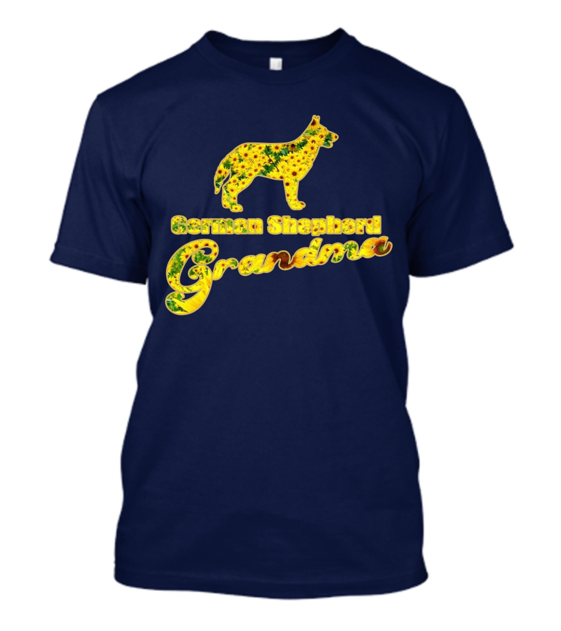 German Shepherd Grandma Sunflower T-Shirt