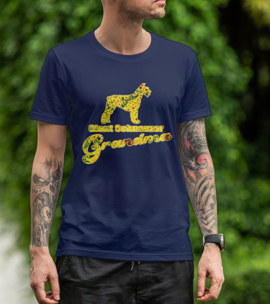 Giant Schnauzer Grandma Sunflower T-Shirt