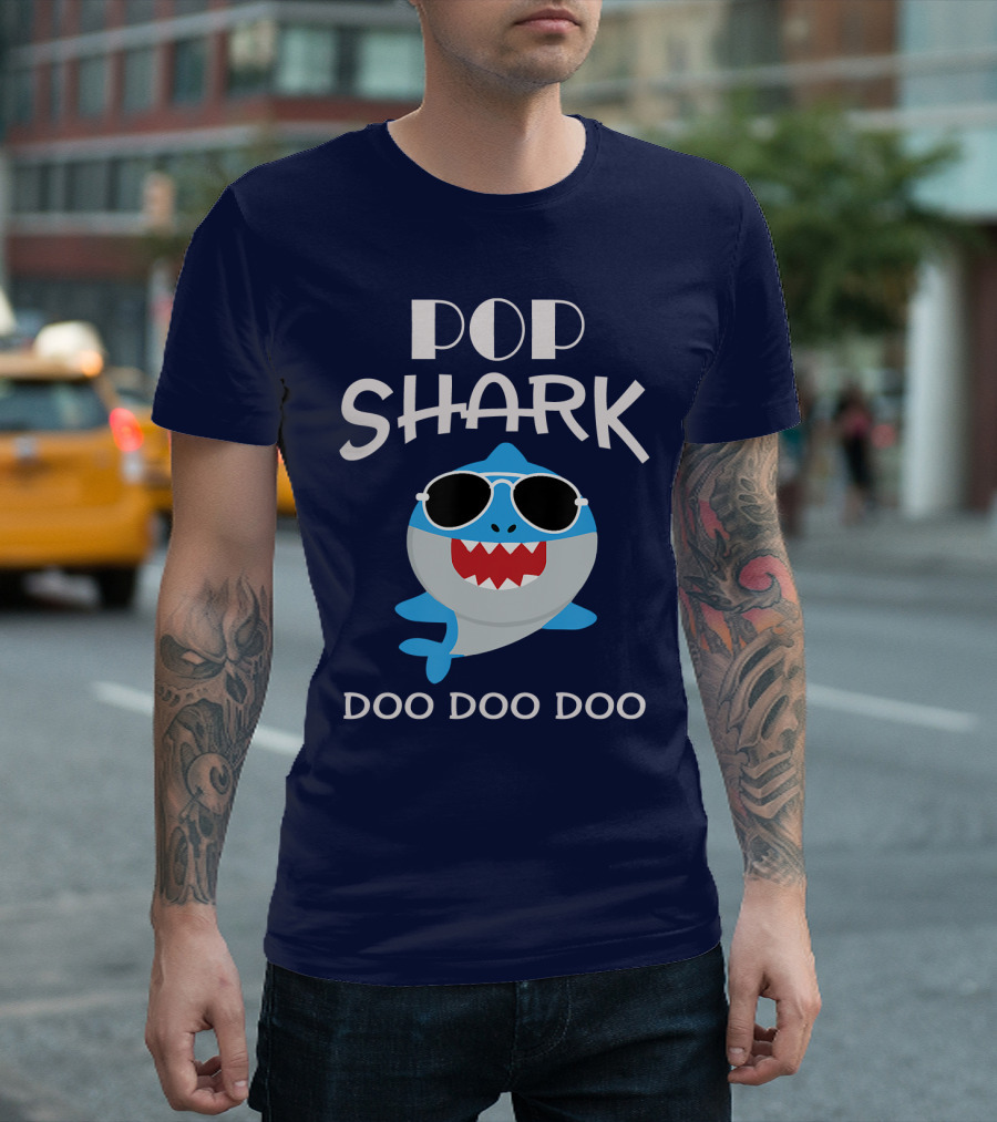 Pop Shark Doo Doo Doo Sunglasses Fun T-Shirt