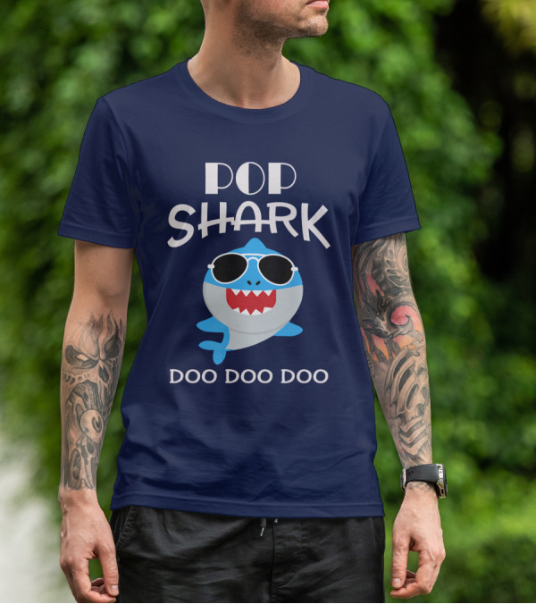 Pop Shark Doo Doo Doo Sunglasses Fun T-Shirt