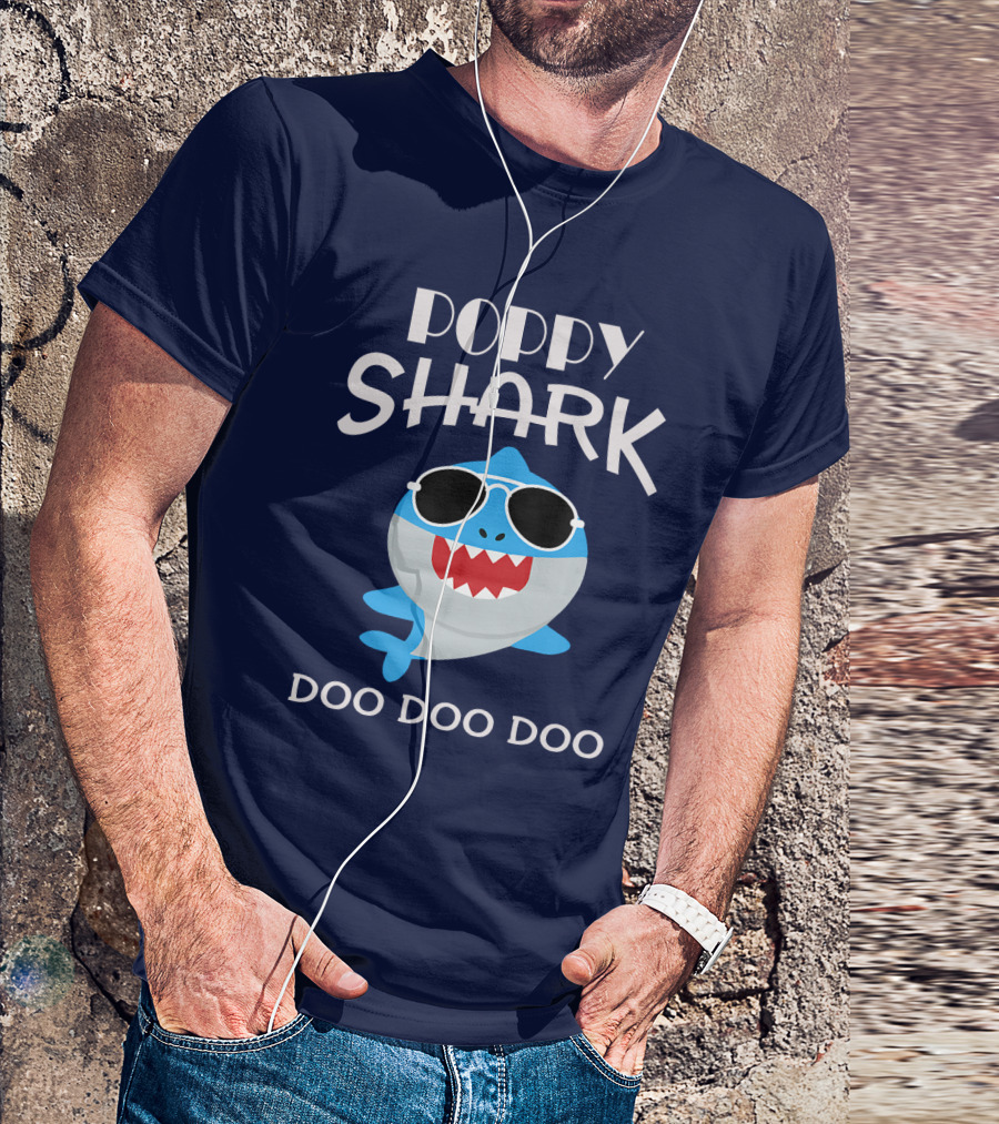 Poppy Shark Sunglasses Doo Doo Doo T-Shirt