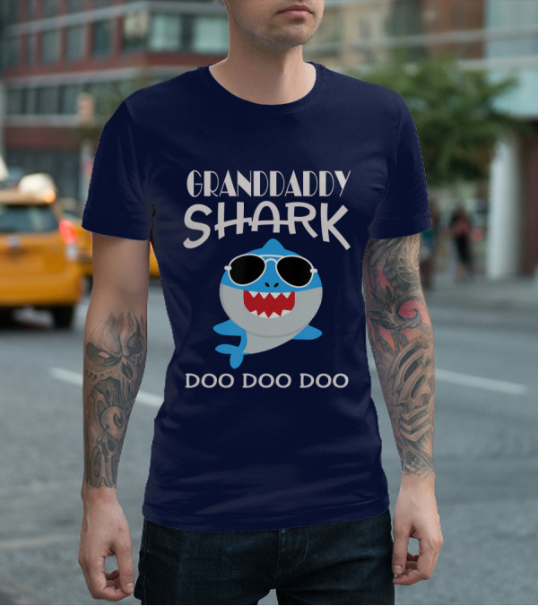 Grandaddy Shark Doo Doo Doo Sunglasses Cool Shark T-Shirt