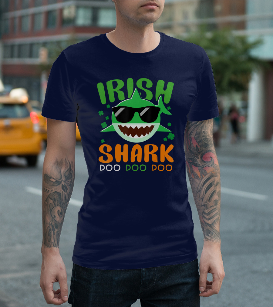Irish Shark Doo Doo Doo St Patricks Day T-Shirt