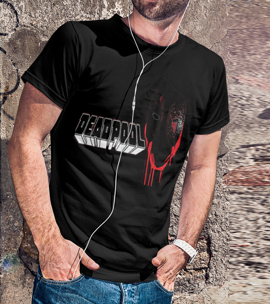 Deadpool Marvel Dripping Mask T-Shirt