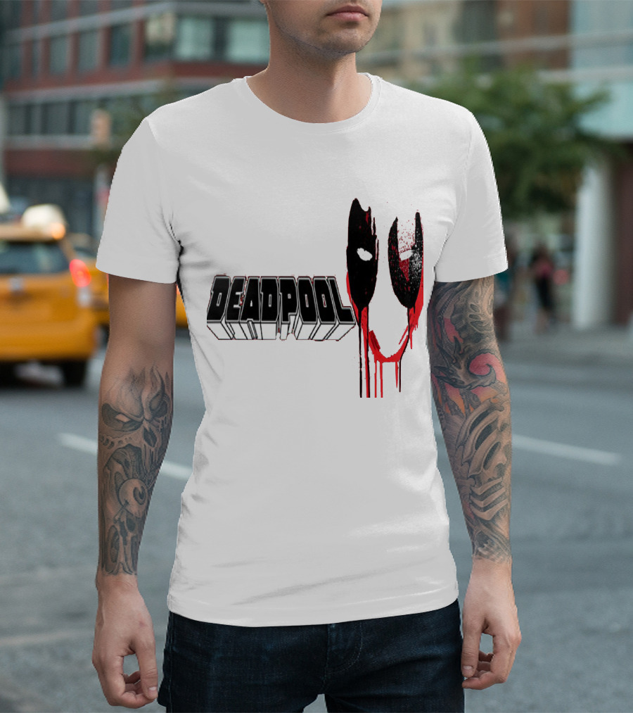 Deadpool Marvel Dripping Mask T-Shirt