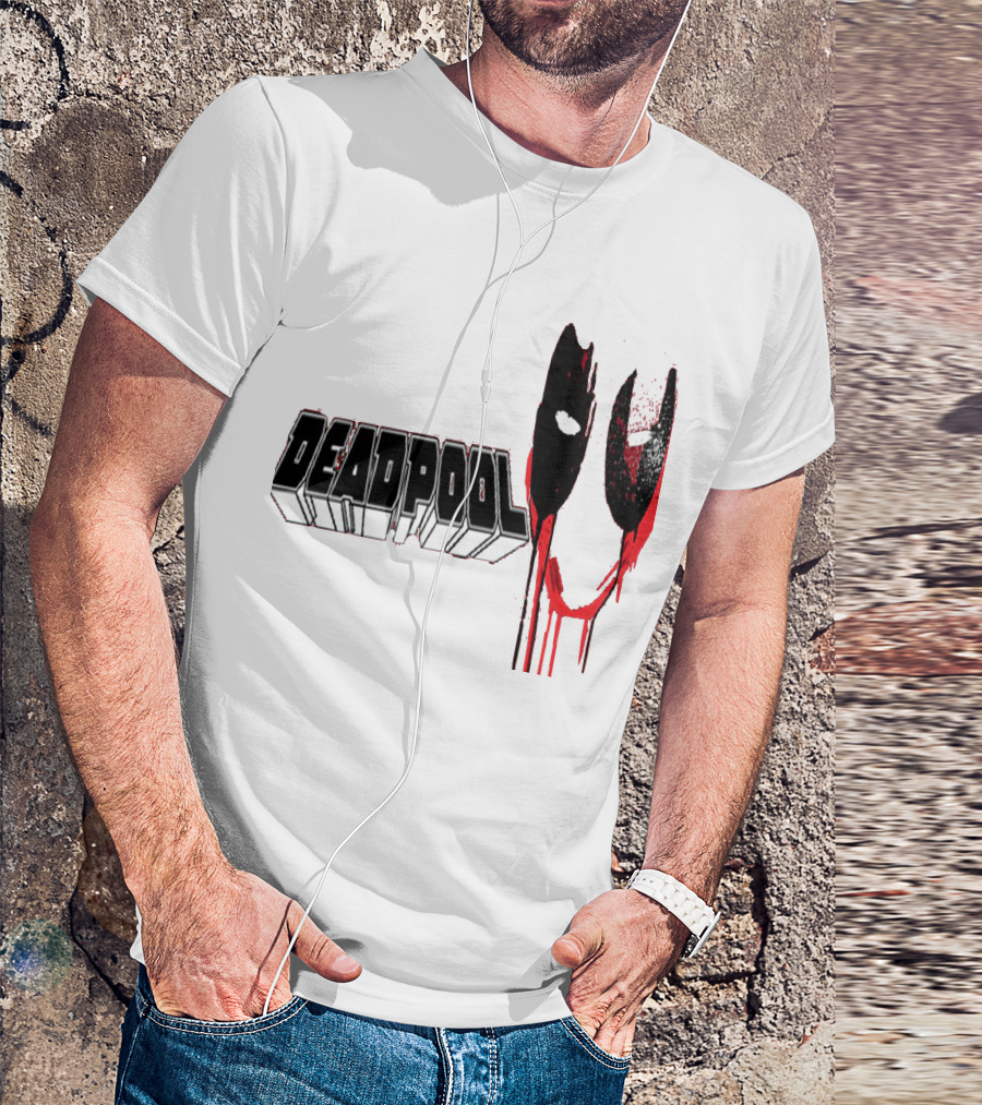 Deadpool Marvel Dripping Mask T-Shirt