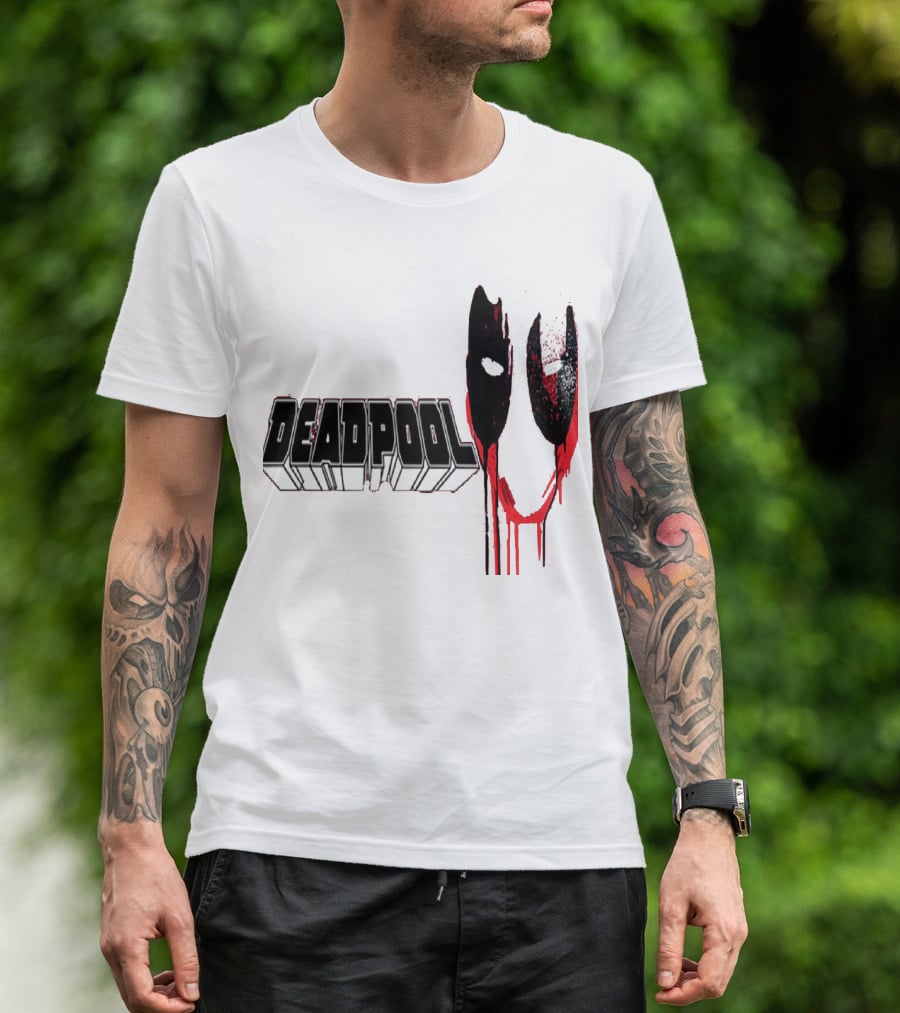 Deadpool Marvel Dripping Mask T-Shirt
