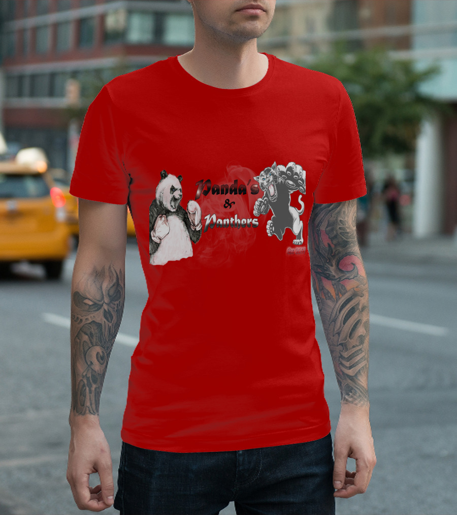 Panda's and Panthers Boxing Face-Off T-Shirt