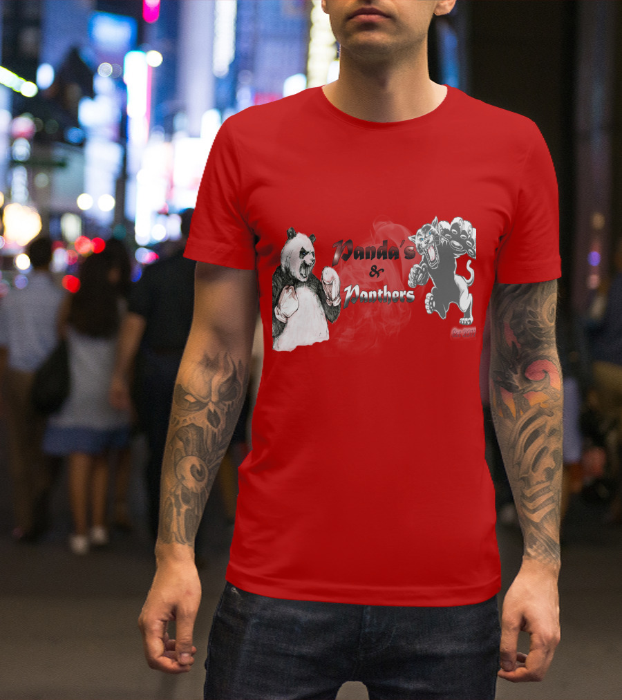Panda's And Panthers Boxing Face-Off T-Shirt