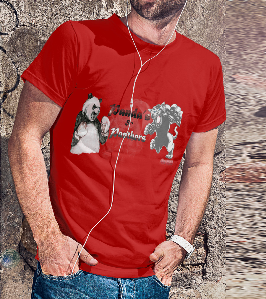 Panda's And Panthers Boxing Face-Off T-Shirt