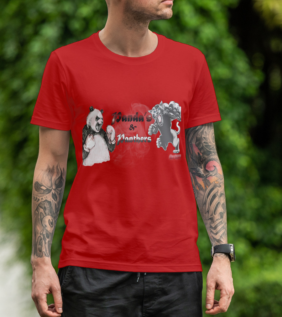 Panda's And Panthers Boxing Face-Off T-Shirt