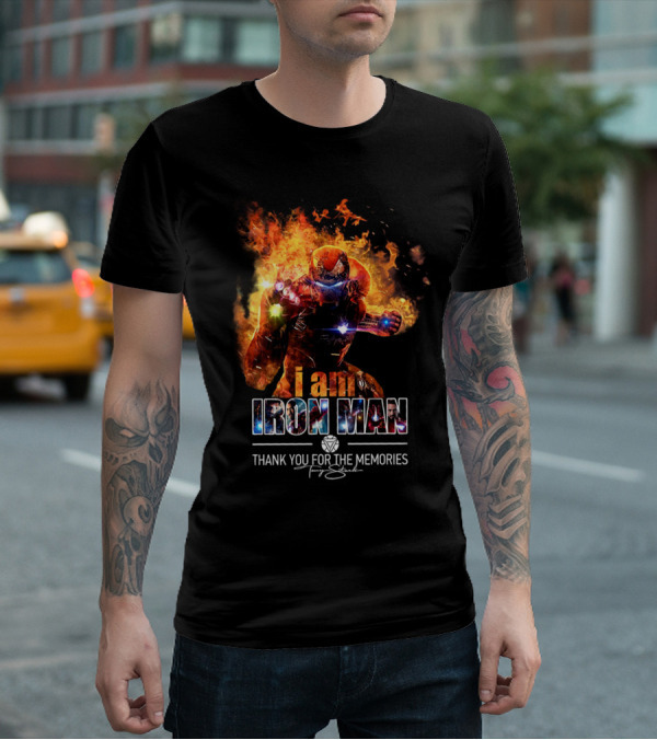 I Am Iron Man Avengers Thank You For The Memories T-Shirt