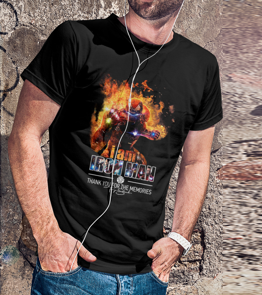 I Am Iron Man Avengers Thank You For The Memories T-Shirt