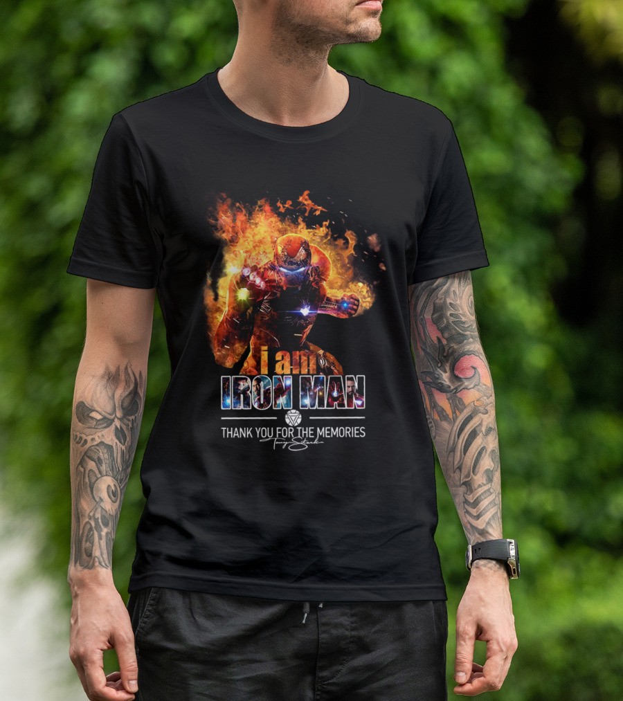 I Am Iron Man Avengers Thank You For The Memories T-Shirt