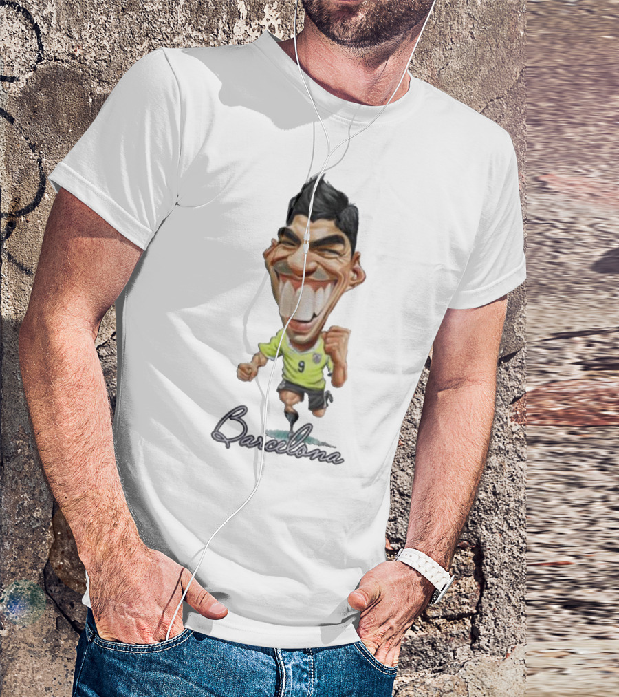 Barcelona Jugadores De Futbol En Caricaturas Número 9 T-Shirt