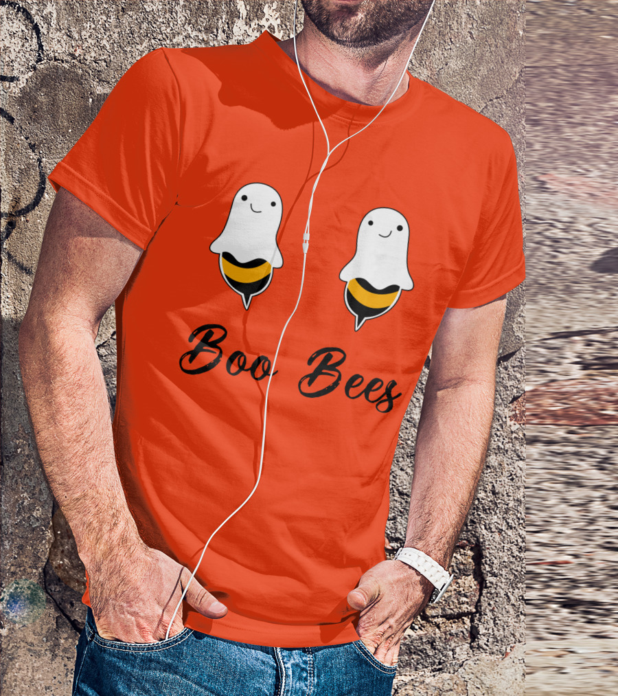 Boo Bees Funny Ghost Bee Pun Halloween T-Shirt
