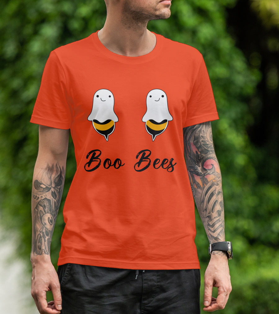 Boo Bees Funny Ghost Bee Pun Halloween T-Shirt