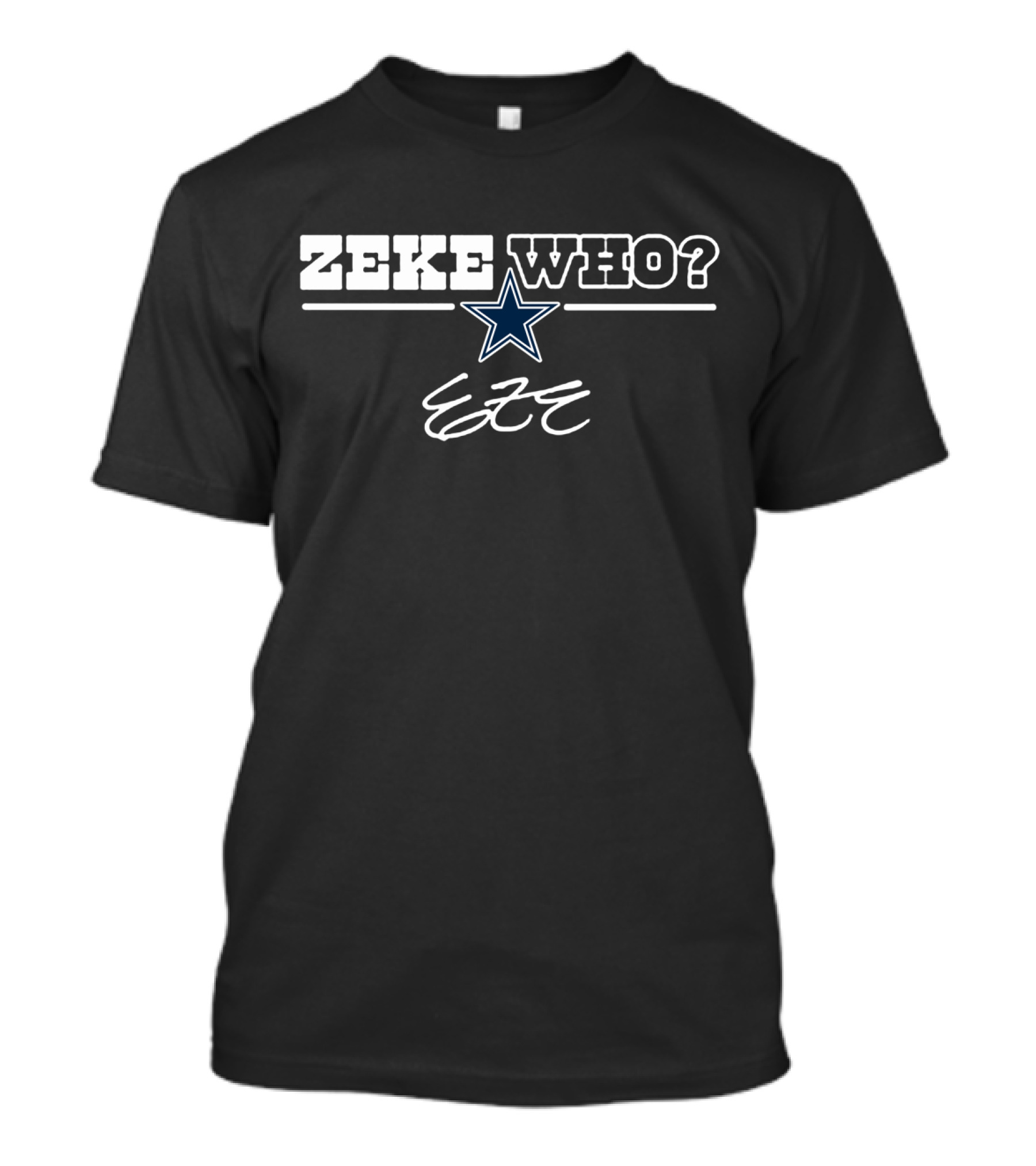 Cowboys Zeke Who Star Logo EZE Signature T-Shirt
