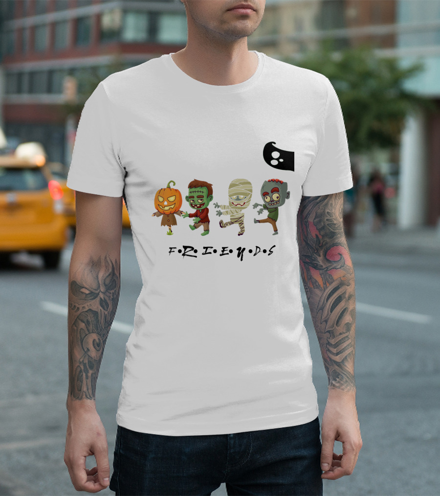 FRIENDS Horror Characters Abbey Road T-Shirt