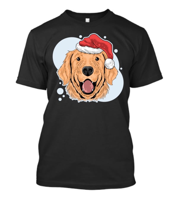 Christmas Dog Santa Claus Hat T-Shirt