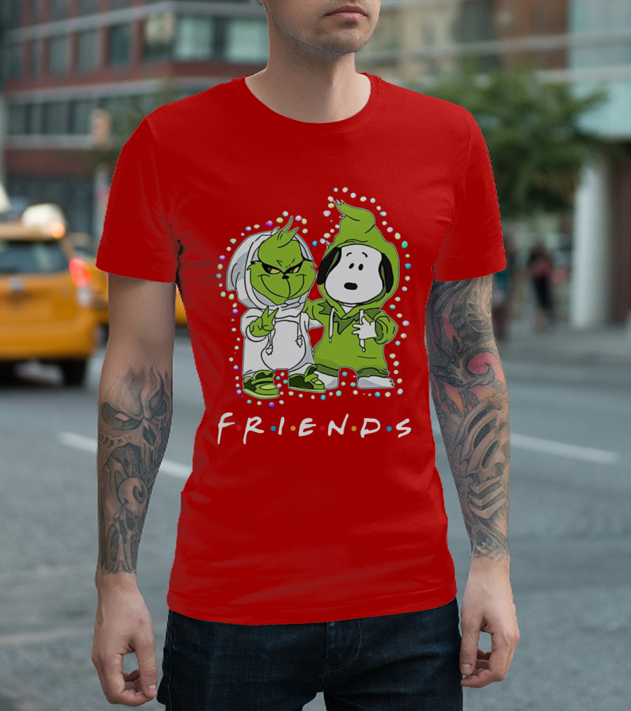 Baby Snoopy and Grinch Friends TV Show Hoodie Characters T-Shirt