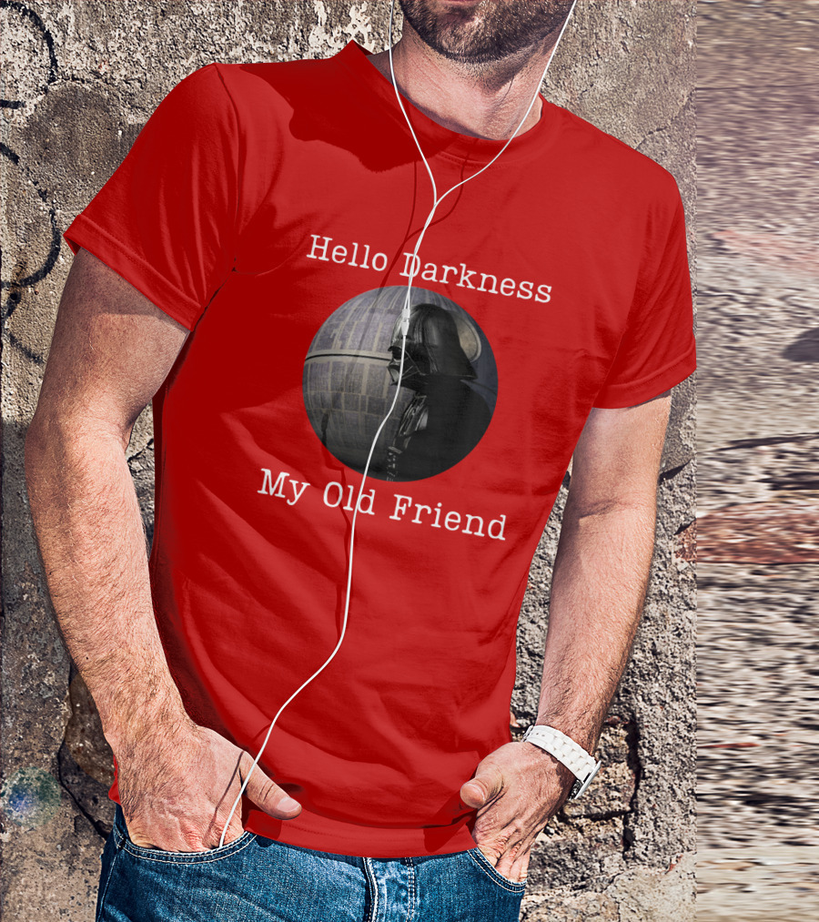 Darth Vader Hello Darkness My Old Friend Death Star T-Shirt