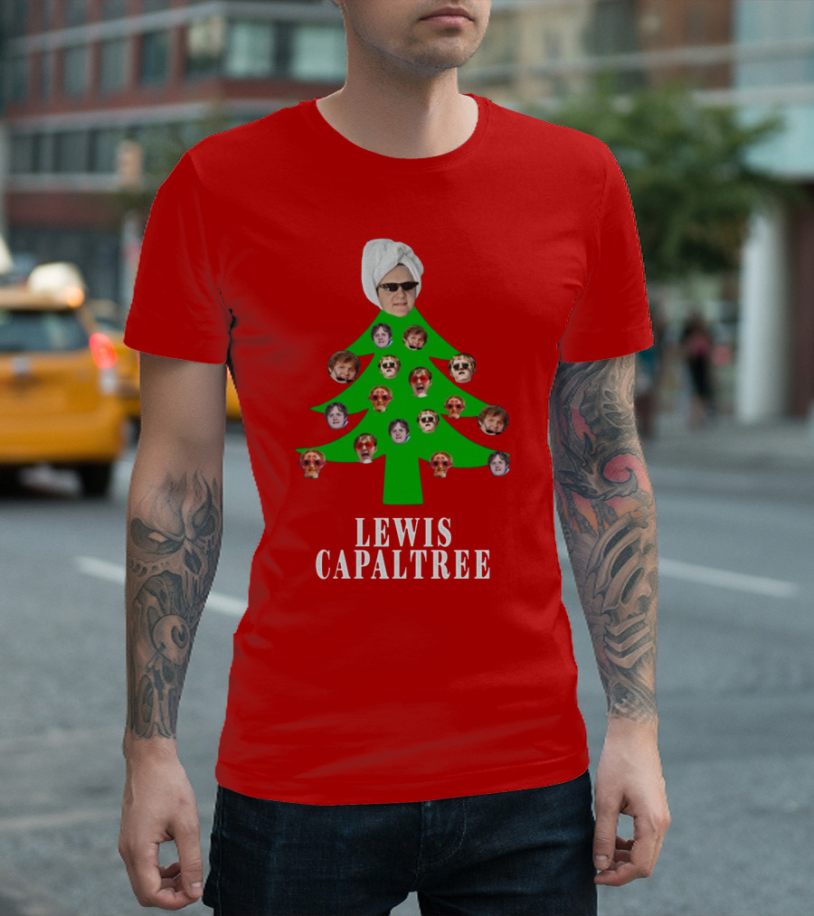 Lewis Capaltree Christmas Tree Face Collage Jumper T-Shirt