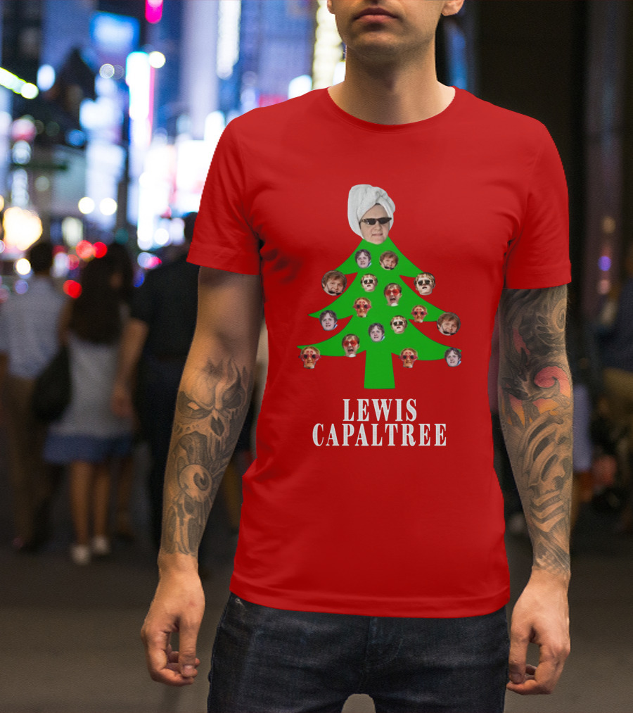 Lewis Capaltree Christmas Tree Face Collage Jumper T-Shirt
