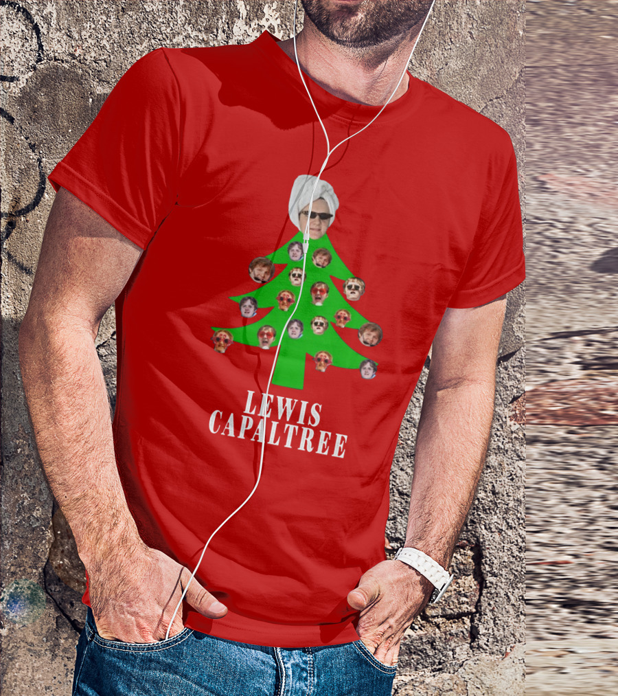 Lewis Capaltree Christmas Tree Face Collage Jumper T-Shirt