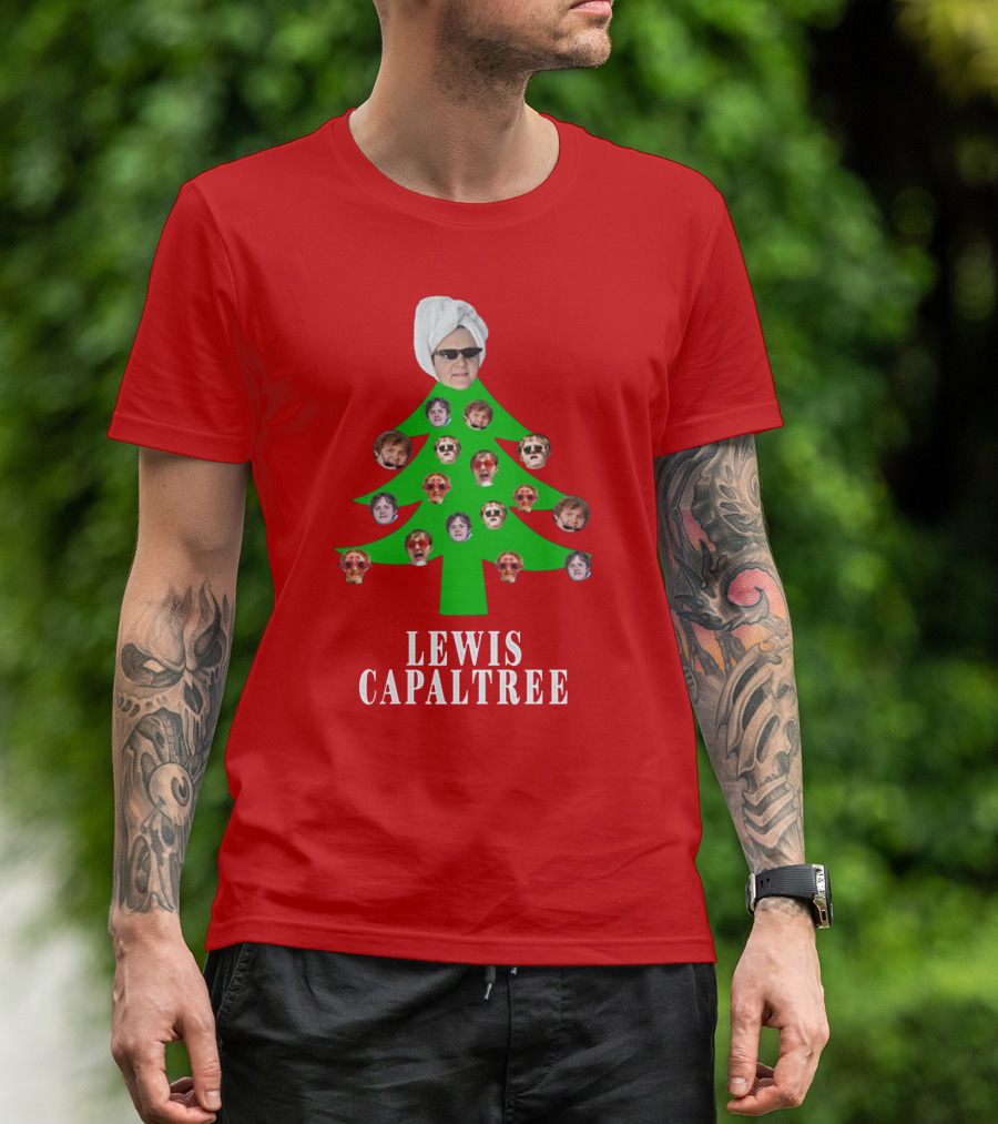 Lewis Capaltree Christmas Tree Face Collage Jumper T-Shirt