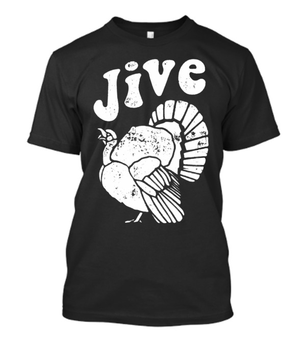 Thanksgiving Jive Turkey Retro Distressed Look T-Shirt