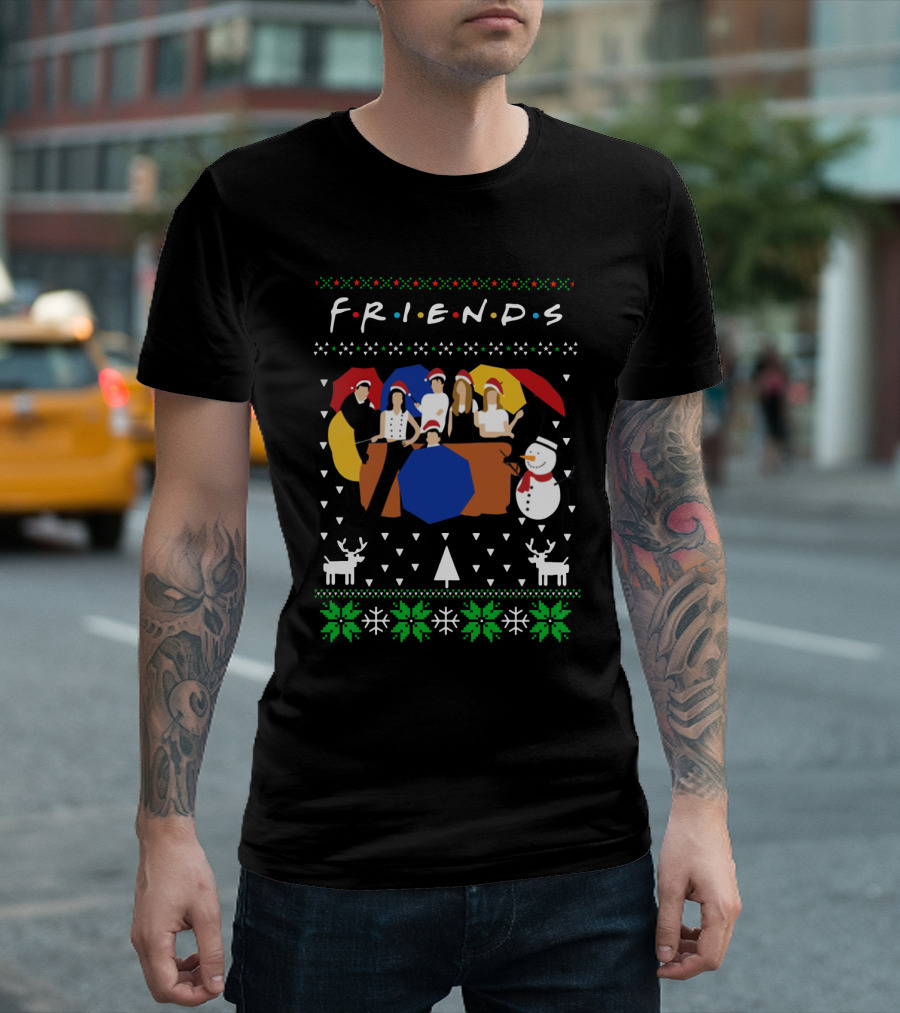 FRIENDS Holiday Umbrella Ugly Christmas T-Shirt