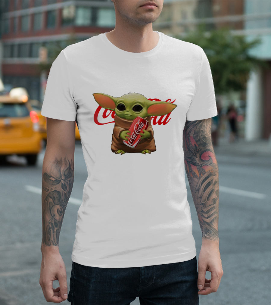 Baby Yoda Holding Coca Cola Iconic Red T-Shirt