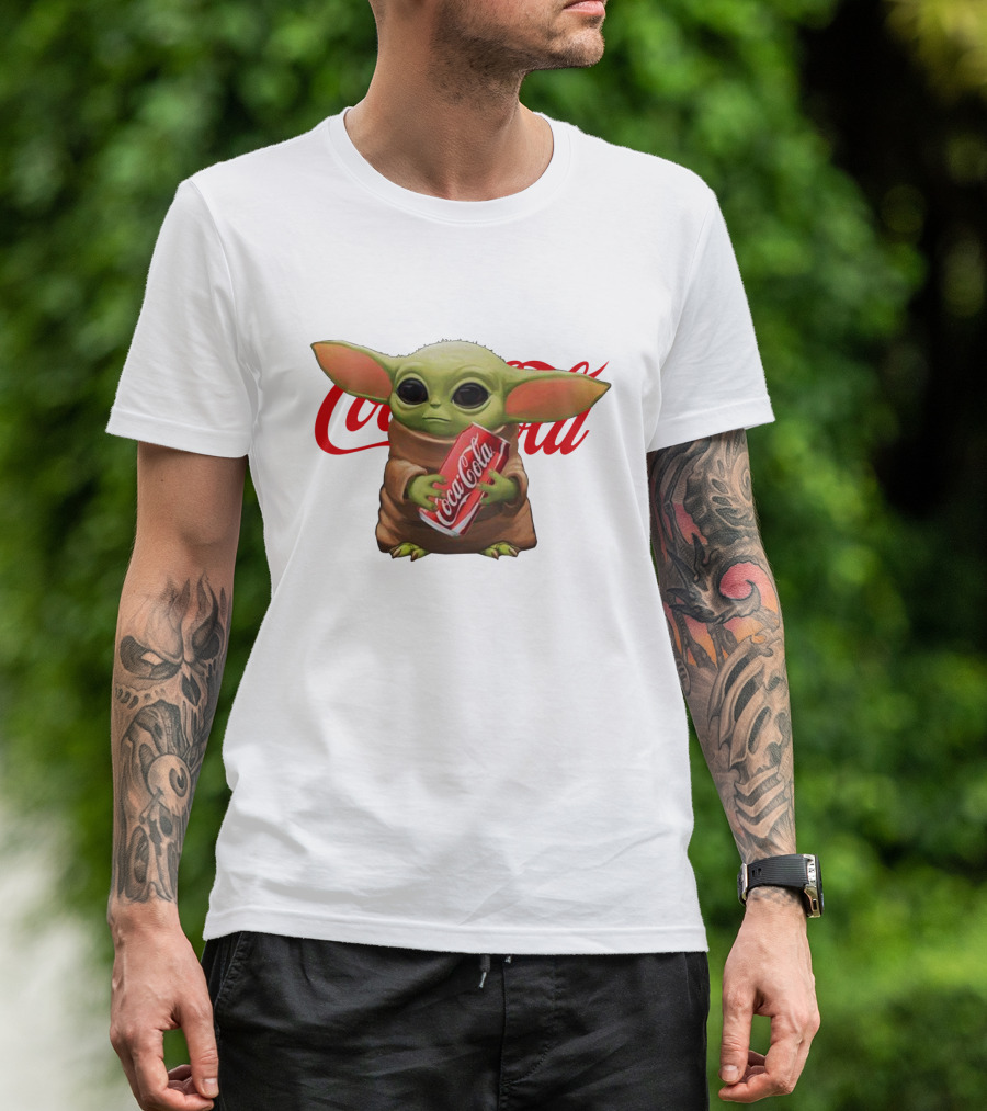 Baby Yoda Holding Coca Cola Iconic Red T-Shirt