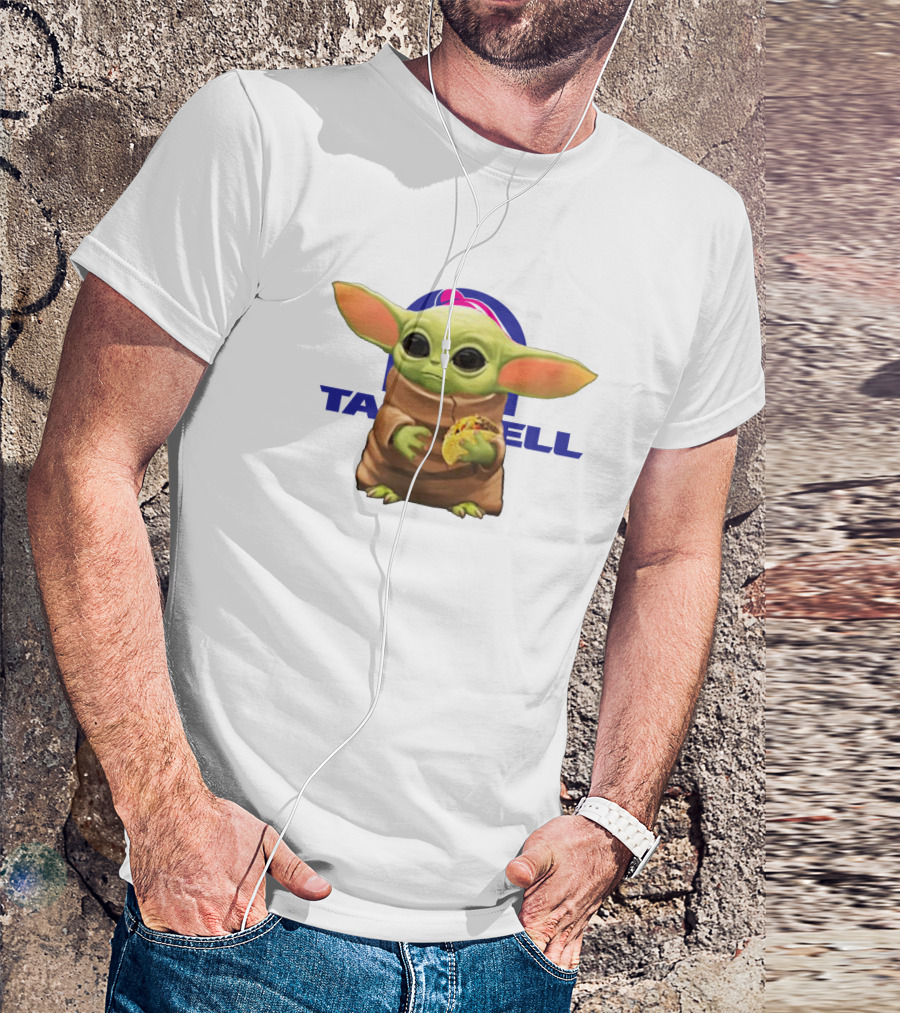 Baby Yoda Holding Taco Bell Taco T-Shirt